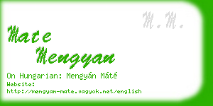 mate mengyan business card